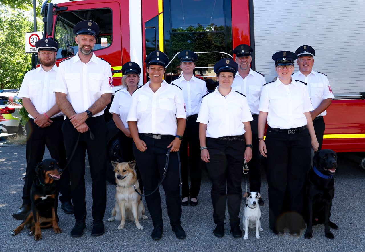 Fotoshooting mit der Feuerwehr Hochbrück